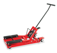 LARIN ATVJ3 1500 LB Motorcycle/ATV Jack Lift – Heavy-Duty Hydraulic Lift with Foot Pump, Safety Lock, and Tie-Down Loops