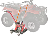 LARIN ATVJ3 1500 LB Motorcycle/ATV Jack Lift – Heavy-Duty Hydraulic Lift with Foot Pump, Safety Lock, and Tie-Down Loops